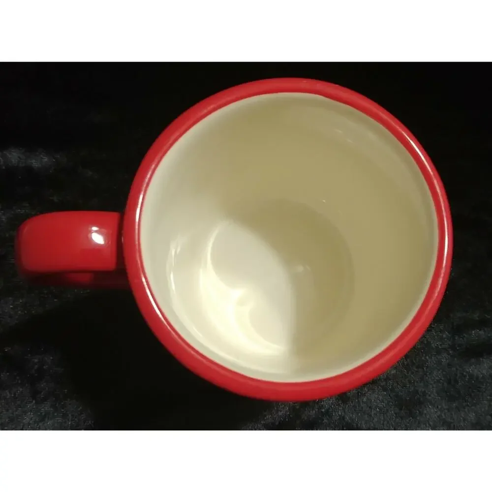 Retired Williams Sonoma Santa and His Reindeer 4”Tall Mug Christmas Holiday 2011